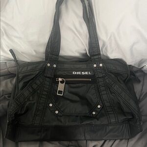 Diesel Black Leather Tote